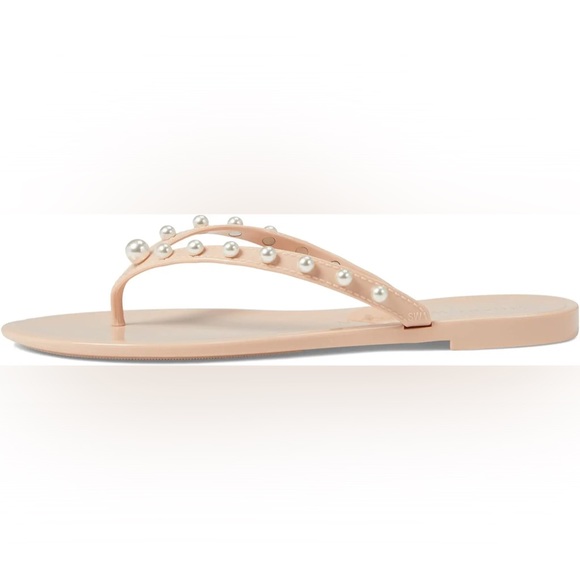 Stuart WeitzmanGoldie Pearly Jelly Flip Flops Sz 6 - Picture 3 of 6